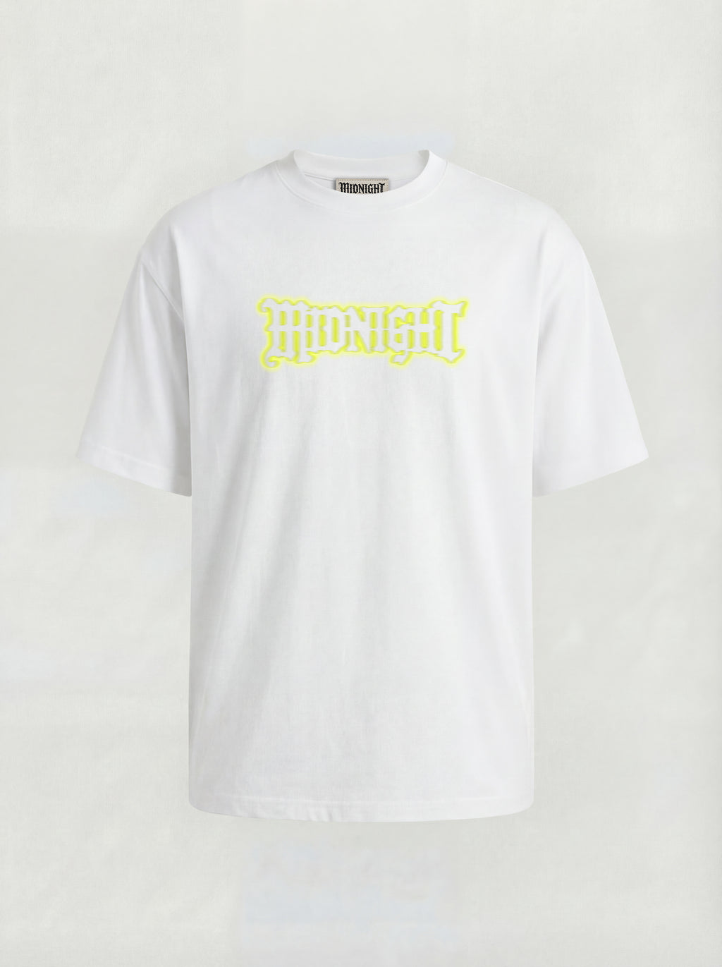 T-SHIRT ESSENTIAL  "MIDNIGHT HIGHLIGHTER SHADES" - BIANCO