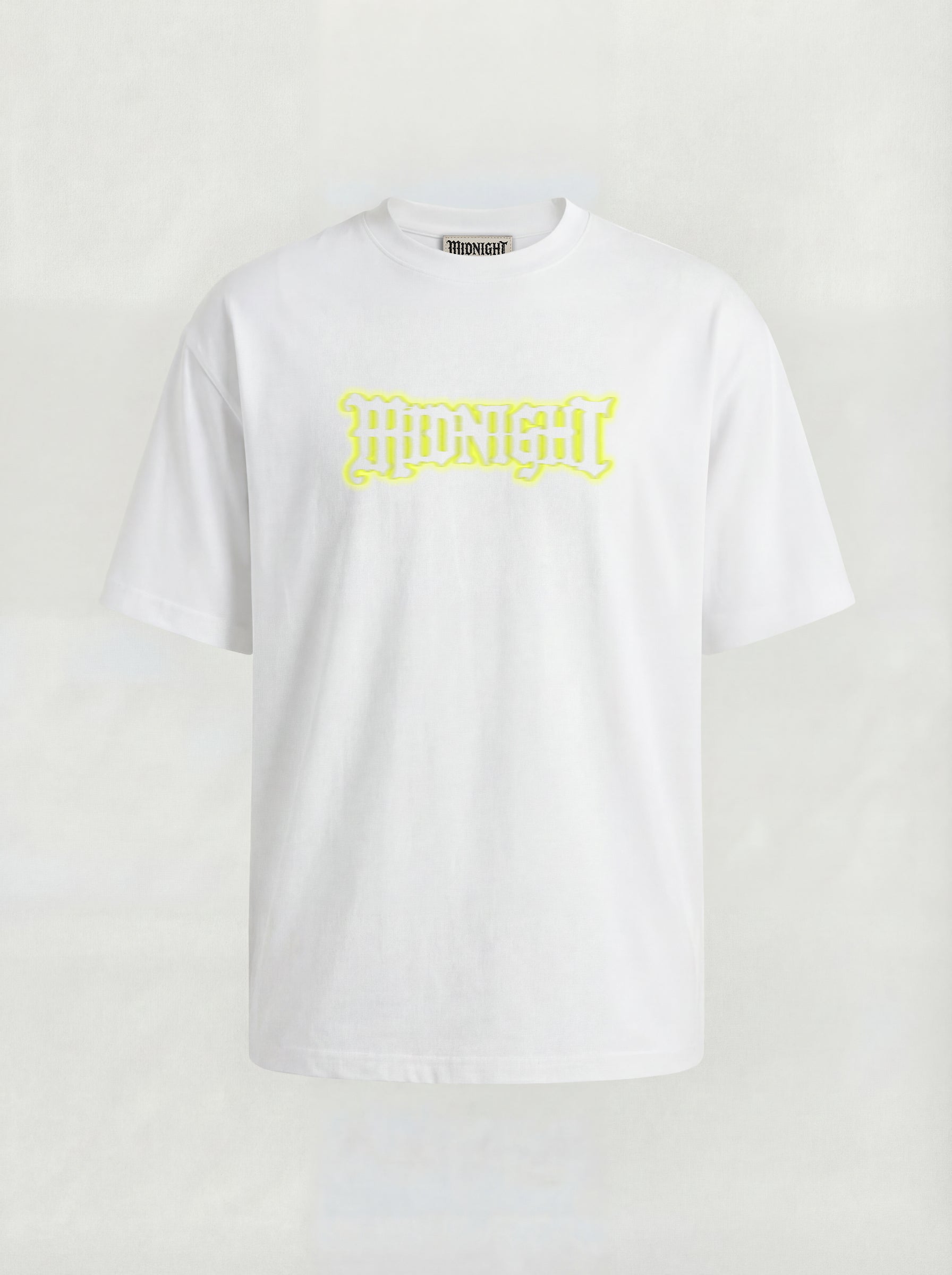 T-SHIRT ESSENTIAL  "MIDNIGHT HIGHLIGHTER SHADES" - BIANCO
