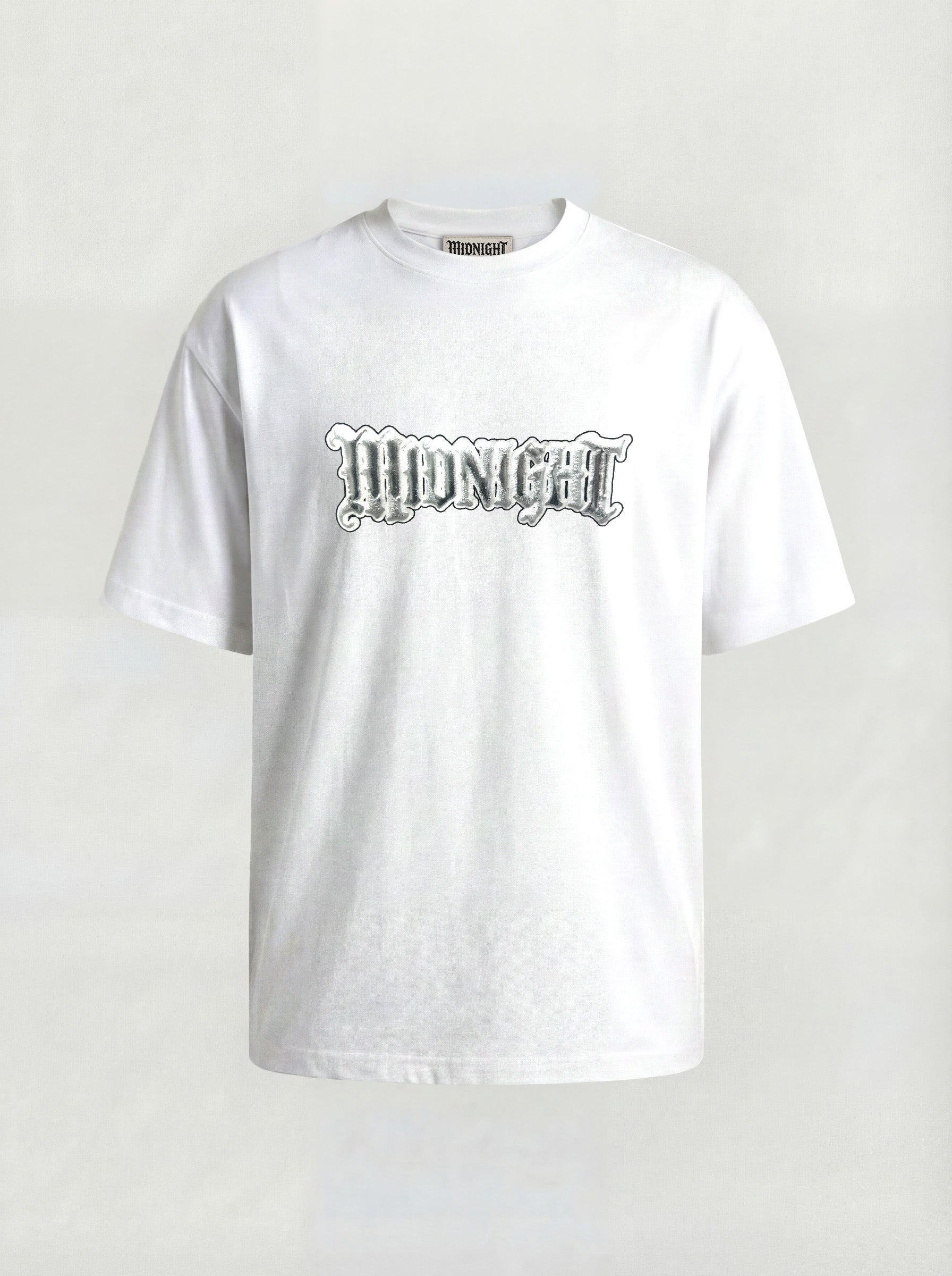 T-SHIRT ESSENTIAL  "MIDNIGHT ARGENTO" - BIANCO