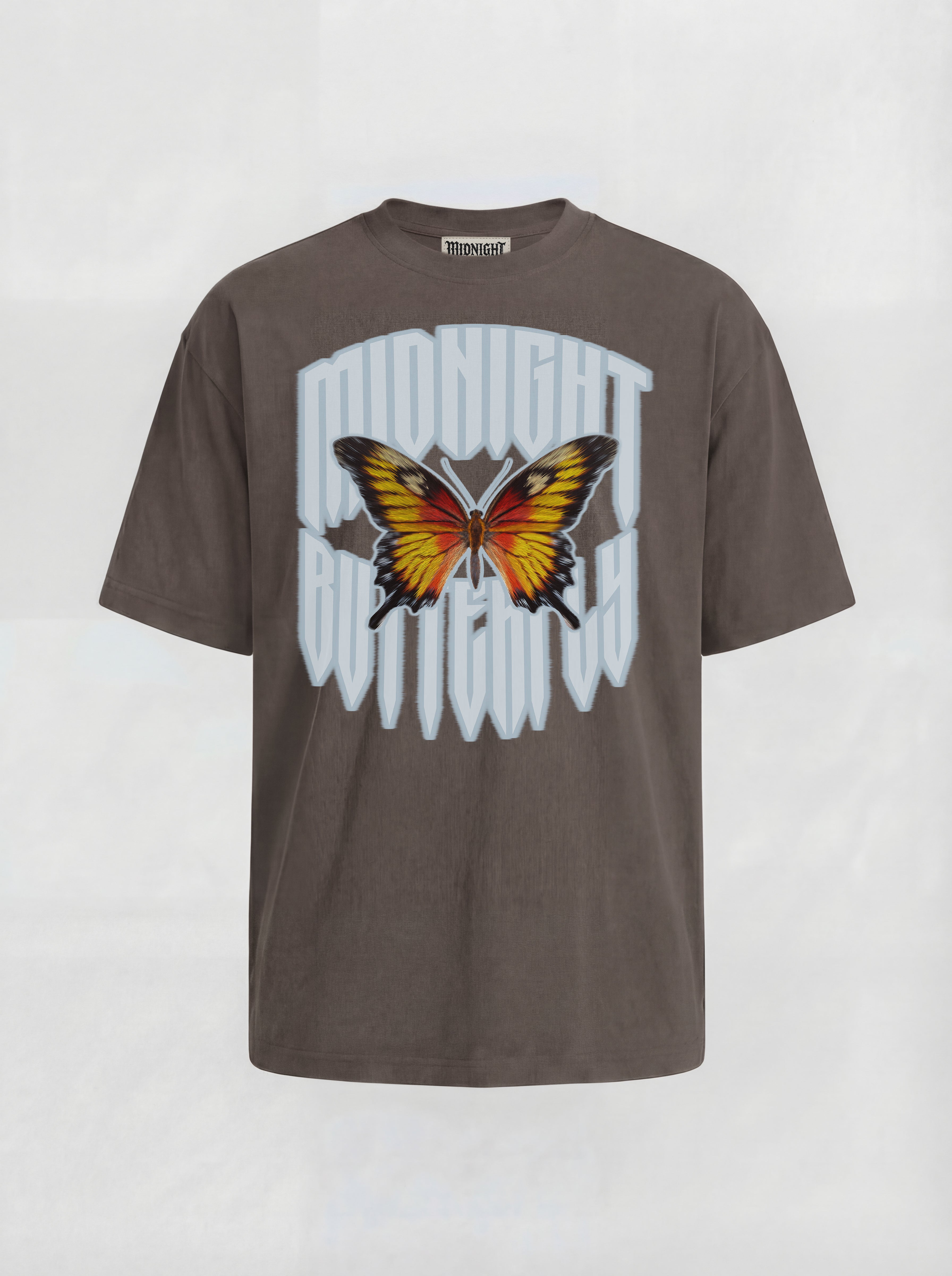 T-SHIRT ESSENTIAL  "BUTTERFLY" - BROWN