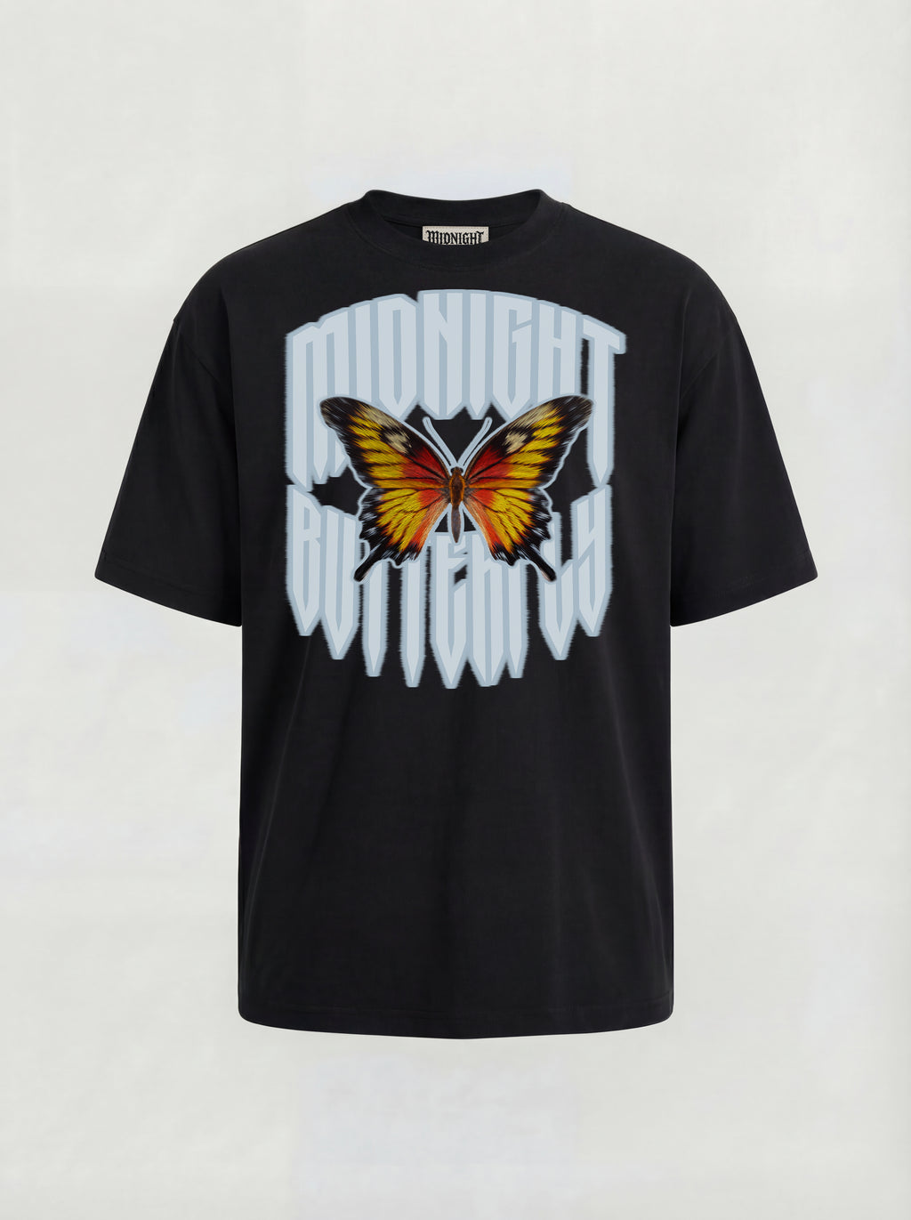 T-SHIRT ESSENTIAL  "BUTTERFLY" - NERO