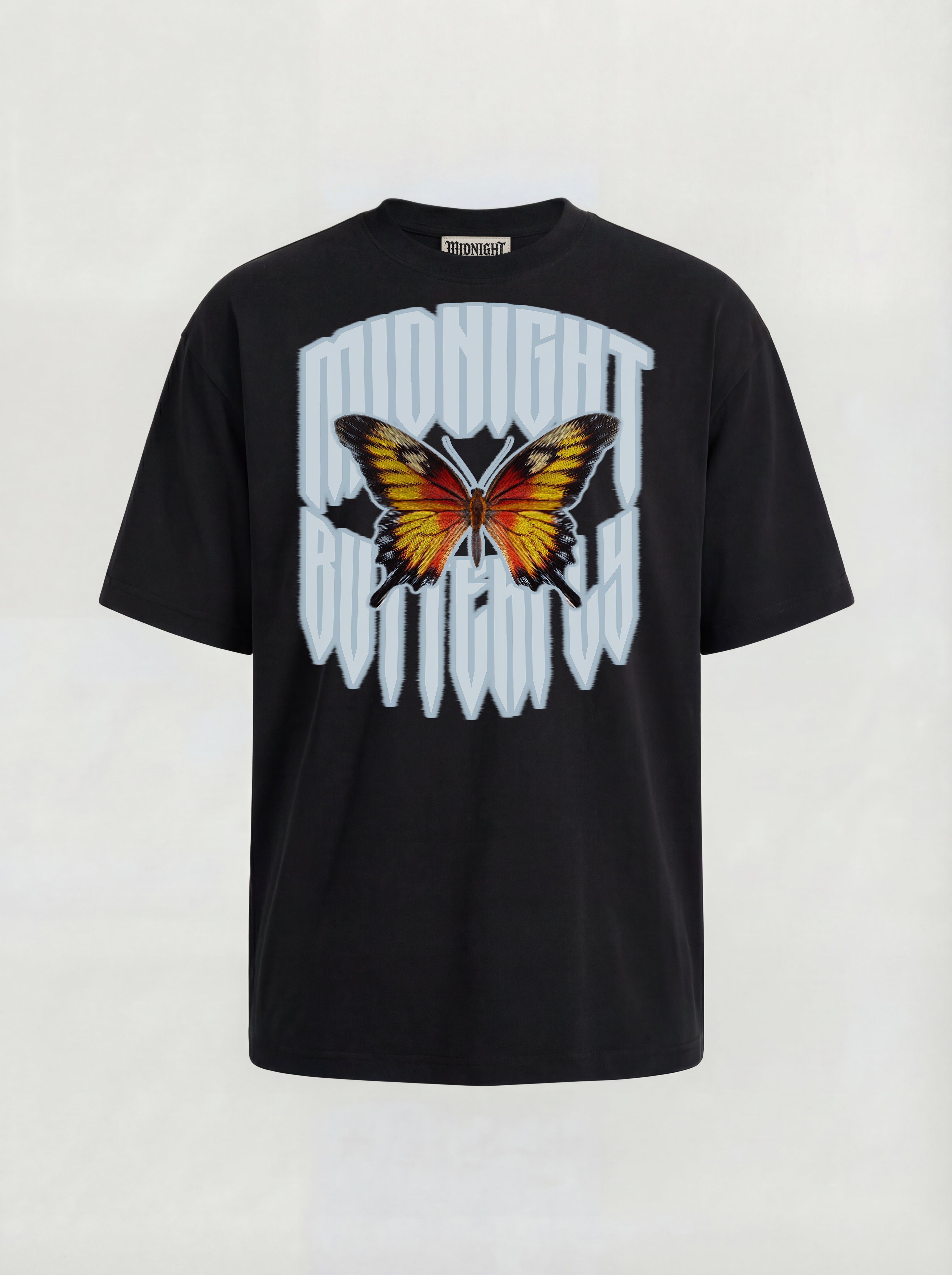 T-SHIRT ESSENTIAL  "BUTTERFLY" - NERO