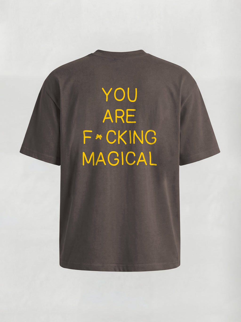 T-SHIRT ESSENTIAL  "F*CKING MAGICAL" - BROWN