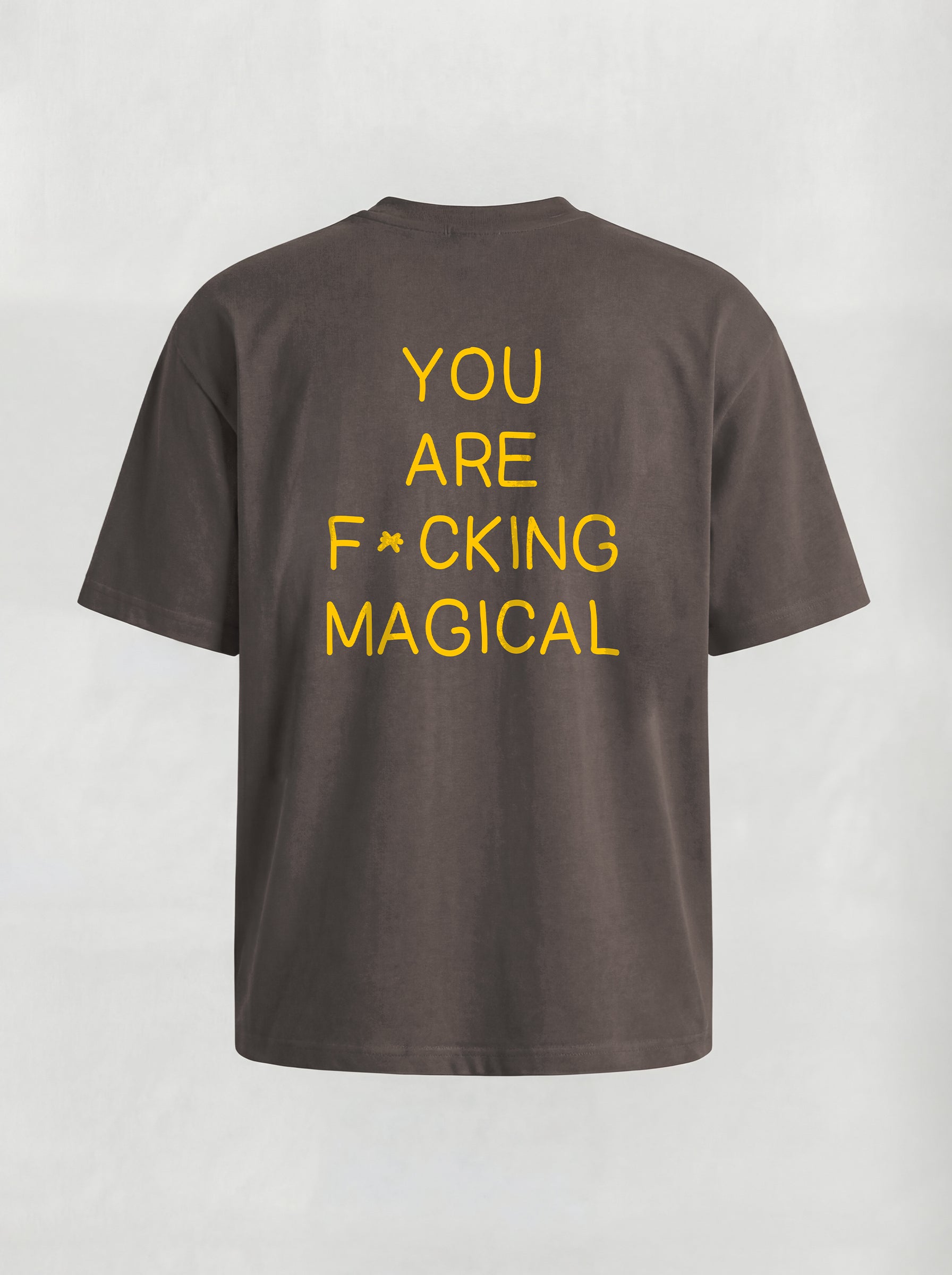 T-SHIRT ESSENTIAL  "F*CKING MAGICAL" - BROWN
