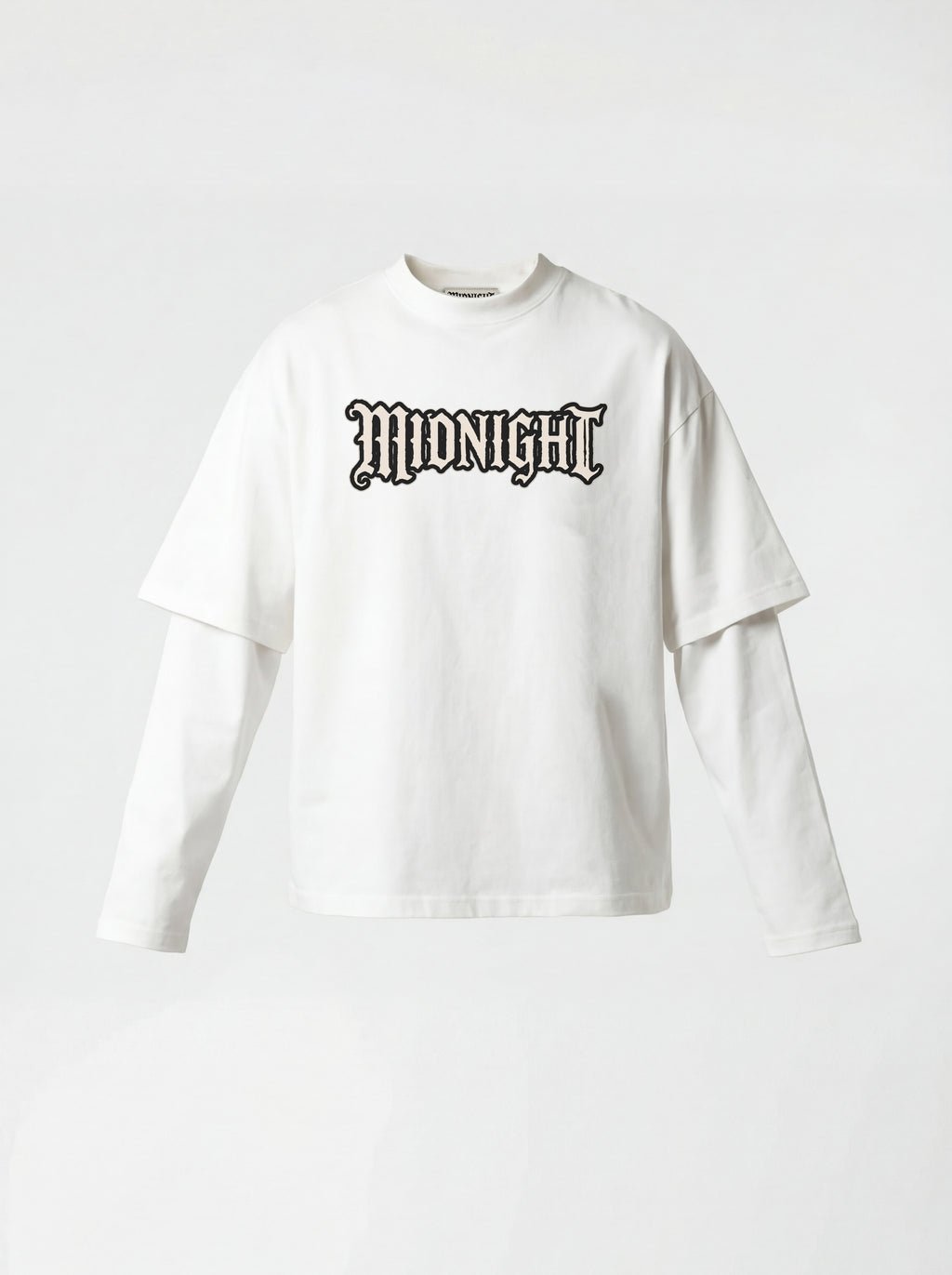 T-SHIRT LONG SLEEVE "MIDNIGHT ICON" - BIANCO