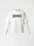 T-SHIRT LONG SLEEVE "MIDNIGHT ICON" - BIANCO