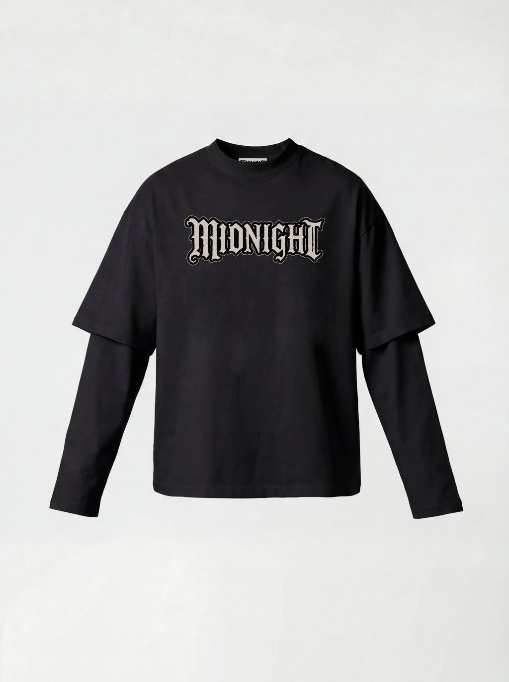 T-SHIRT LONG SLEEVE "MIDNIGHT ICON" - NERO