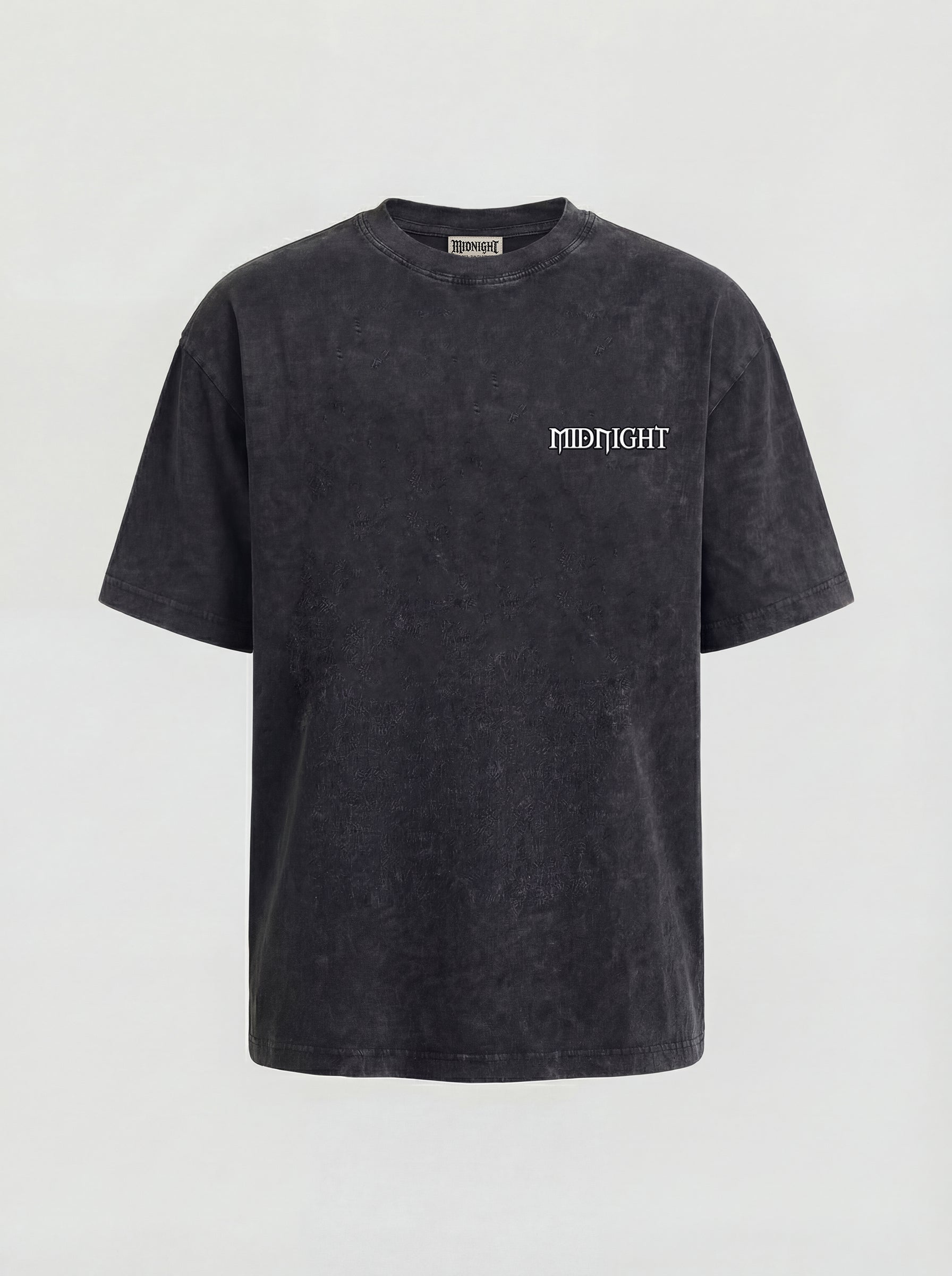 WASHED T-SHIRT "LIKE A FLOWER" - DARK GREY