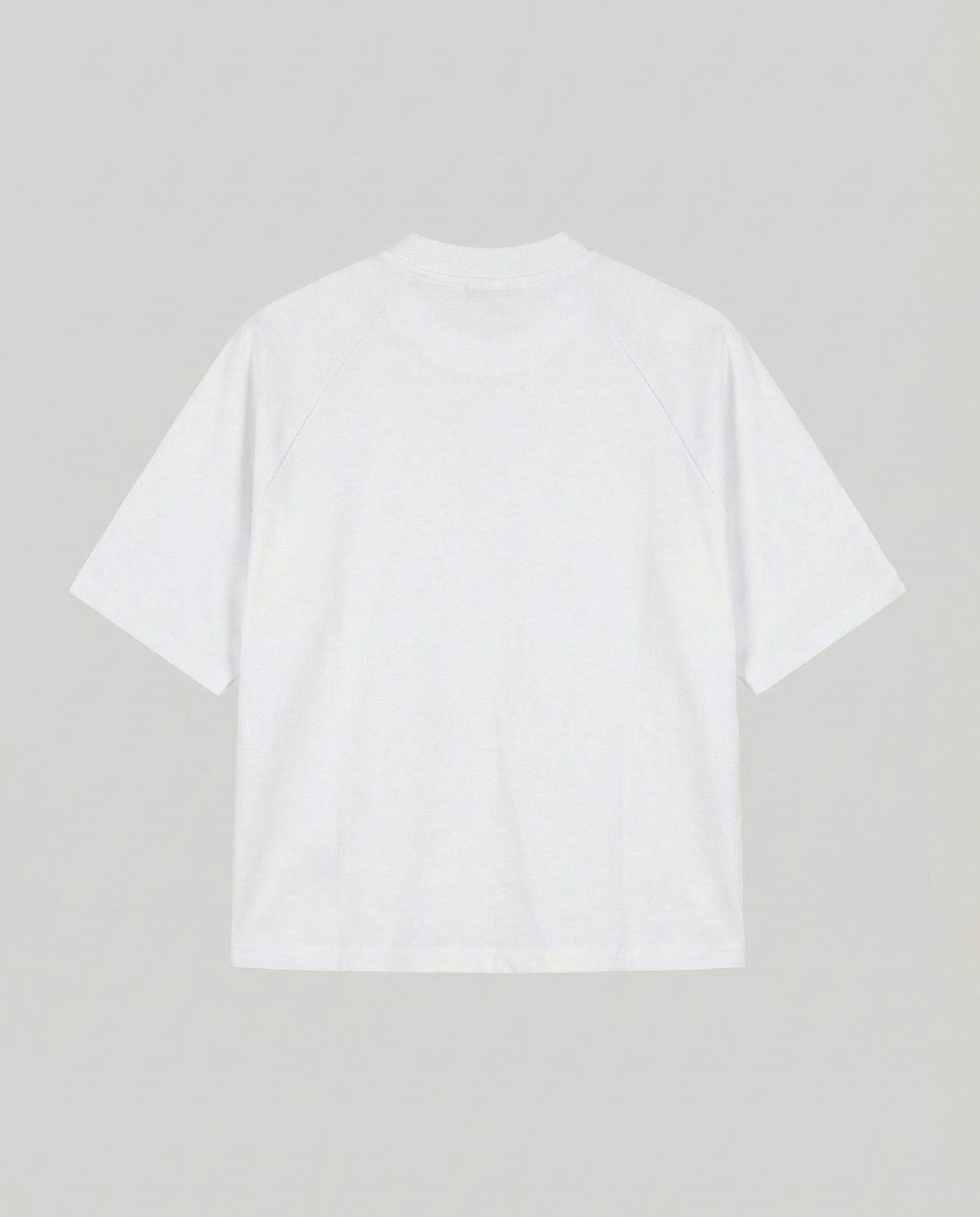 T-SHIRT OVER , TAGLIO SPALLA "MIDNIGHT SPINATO" - BIANCO