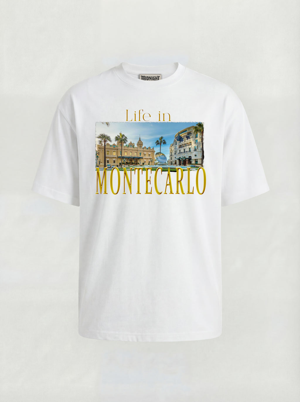 T-SHIRT ESSENTIAL "MONTECARLO"-BIANCO