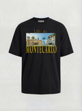 T-SHIRT ESSENTIAL "MONTECARLO"-NERO